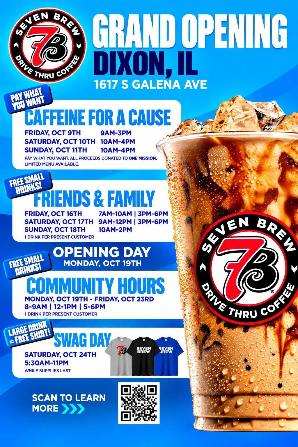 7 Brew Opening Dixon, IL