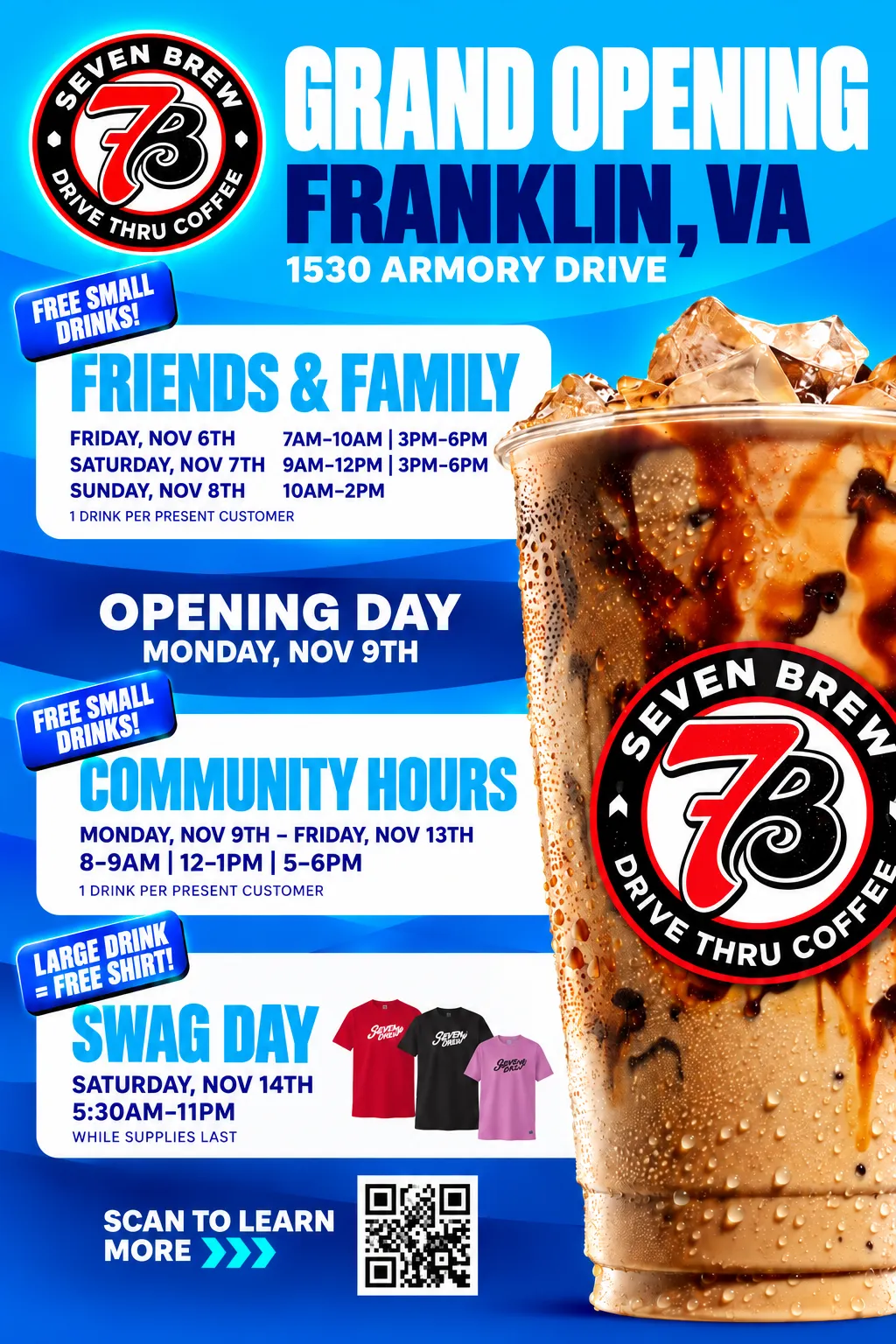 7 Brew Opening Franklin, VA