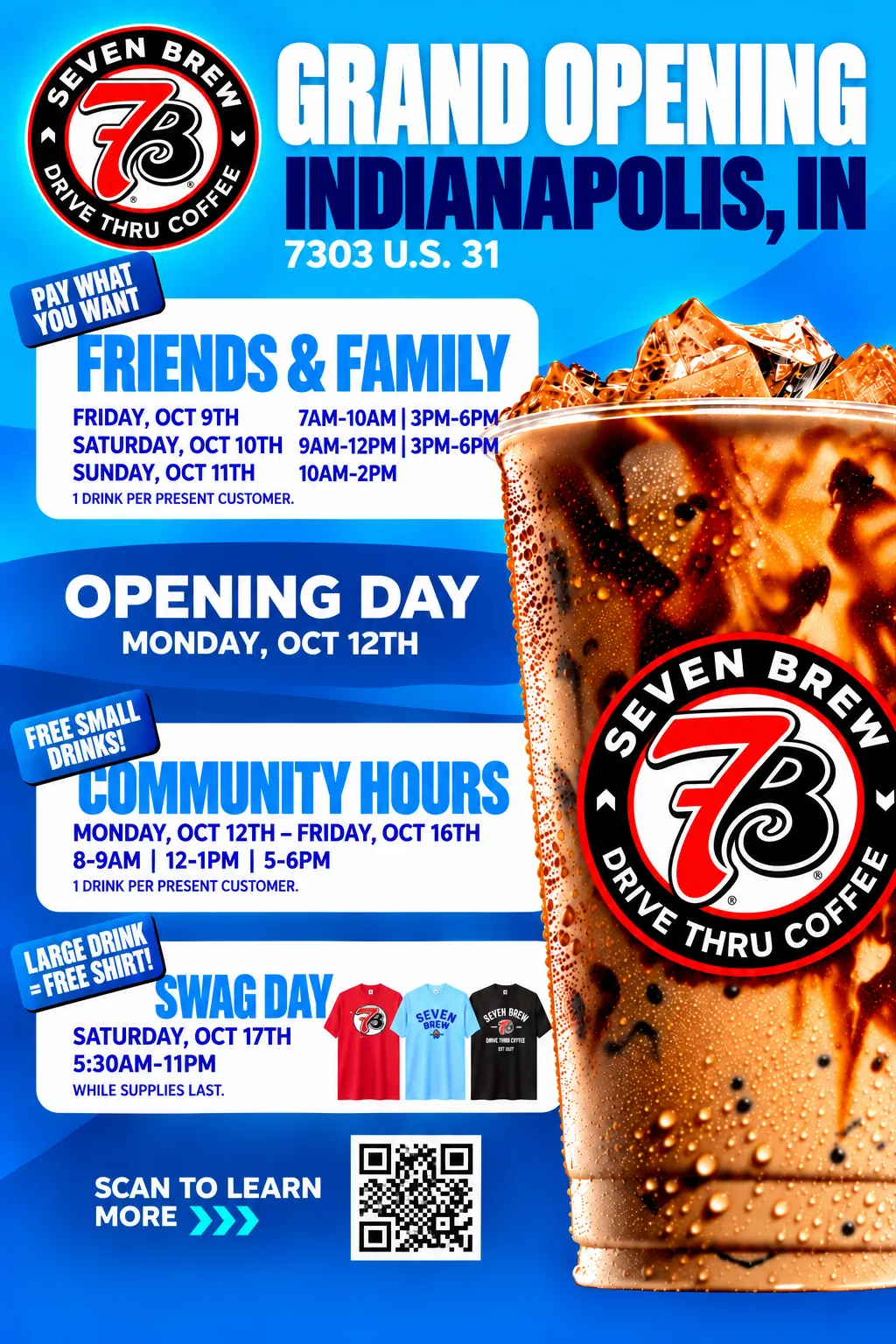 7 Brew Opening Indianapolis, IN