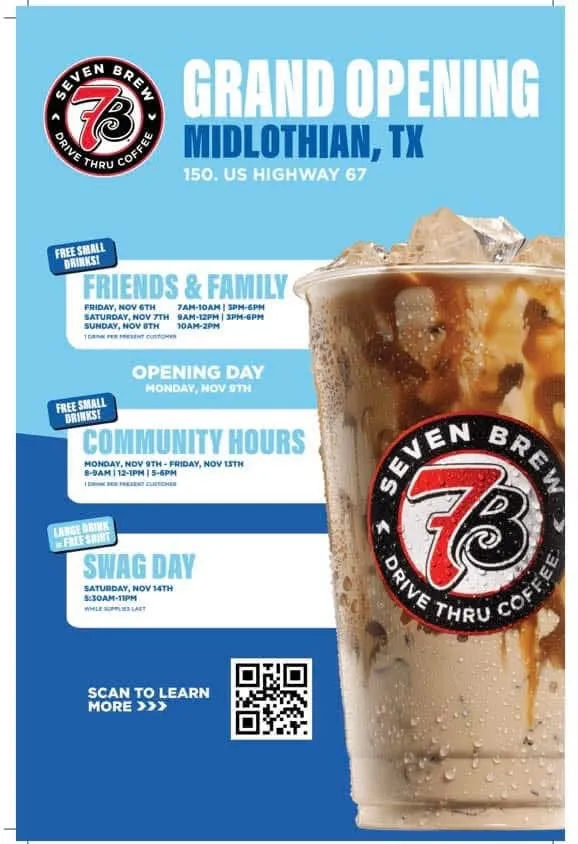7 Brew Opening Midlothian, TX
