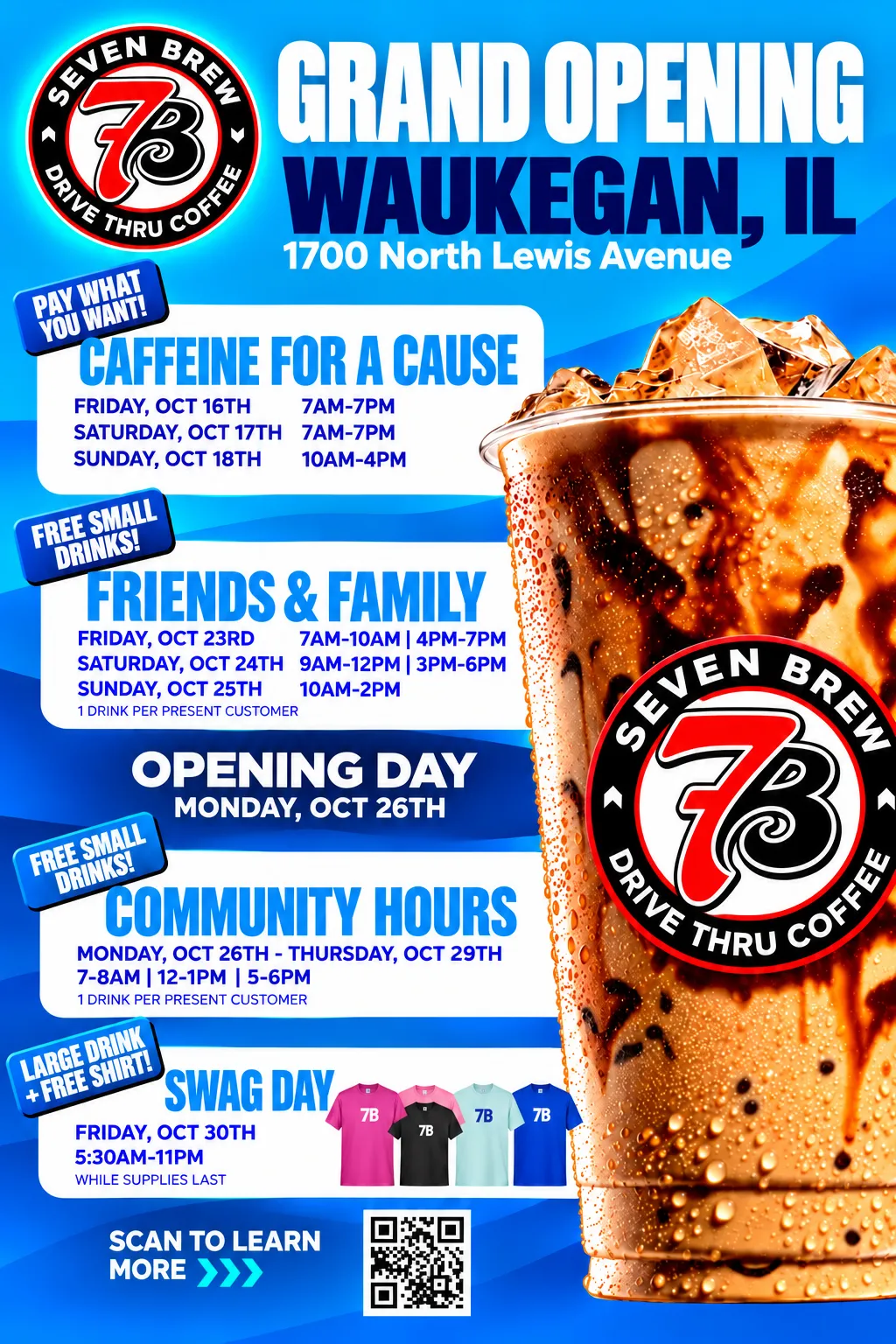 7 Brew Opening Waukegan, IL